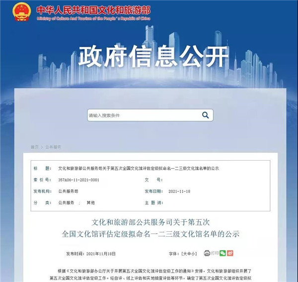 壽縣文化館被評為國家一級！正在公示！