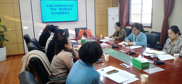 淮南市大通區婦聯推動婦女進“兩委”暨婦聯組織同步換屆推進會