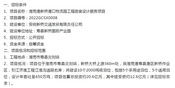 淮南壽縣這個鎮(zhèn)建港口物流園，投資20.6億，是你家鄉(xiāng)？